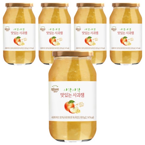 복음자리 사각사각 사과잼, 810g, 5개