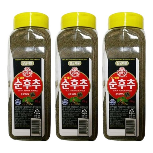 오뚜기 오쉐프 순후추, 450g, 3개