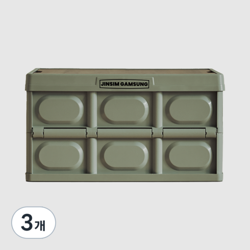 진심감성 다용도 수납 폴딩박스, 교토말차, 56L, 3개