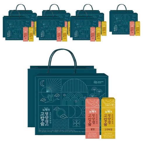 뉴케어 정품 고칼슘 영양갱 셀렉션 선물세트, 720g, 8개