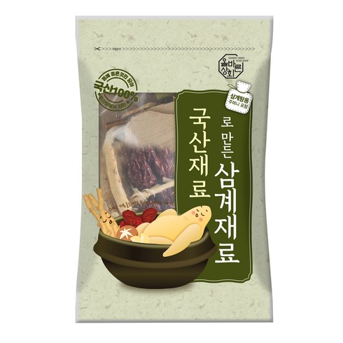올바른상회 국산재료로 만든 삼계 재료, 1개, 100g