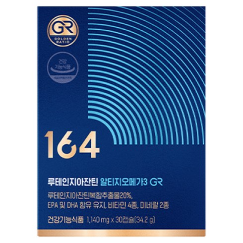 뉴트리원 164 루테인지아잔틴 알티지오메가3 지알, 30정, 1개