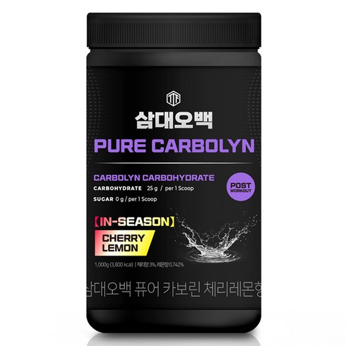 삼대오백 퓨어 인시즌 카보린 순수 탄수화물 체리레몬향, 1kg, 1개