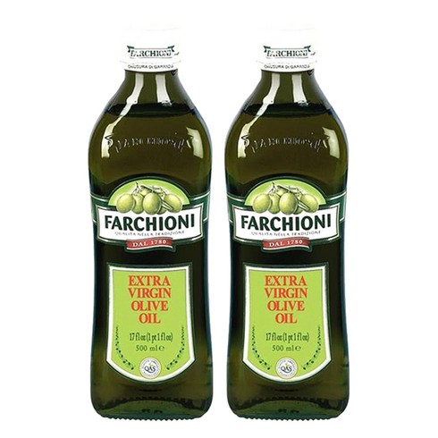 파르키오니 엑스트라 버진 올리브 오일, 500ml, 2개