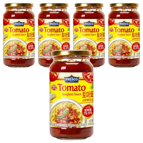 오뚜기프레스코 토마토 스파게티소스, 600g, 5개