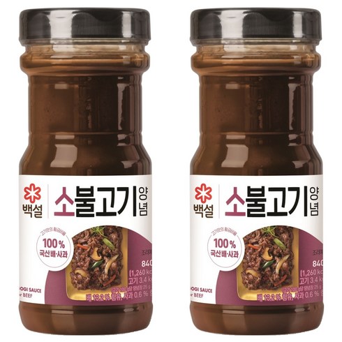 백설 소불고기 양념, 840g, 2개