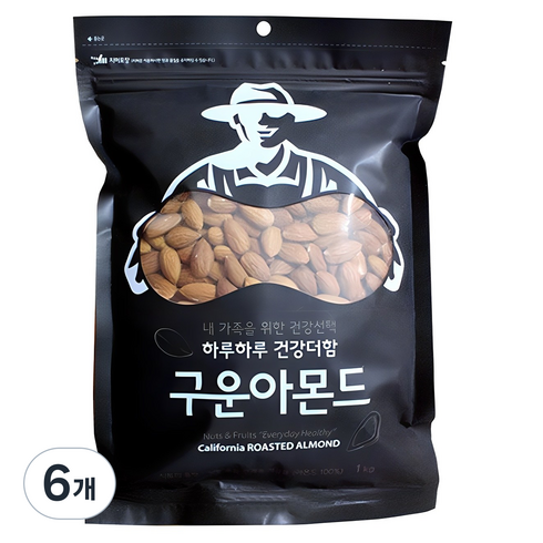 넛츠팜 구운 아몬드, 1kg, 6개