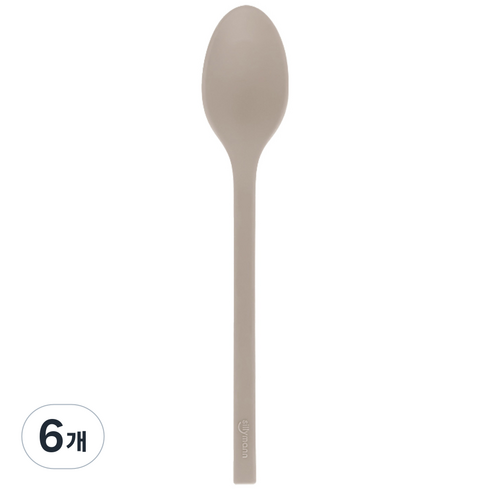 실리만 국내생산 하모니 일반숟가락 코코아그레이, 단품, 6개