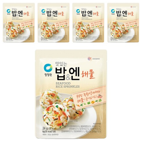 청정원 맛있는 밥 엔 해물 후리가케, 24g, 5개