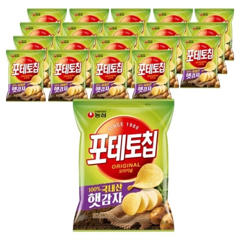 포테토칩 오리지널, 60g, 20개