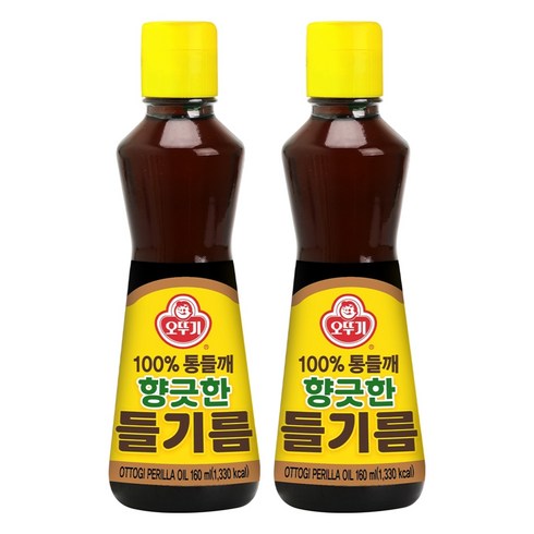 오뚜기 향긋한 들기름, 160ml, 2개