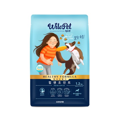 윌로펫 전연령용 강아지 헬시포뮬러 기능성 소프트사료 힙앤조인트, 오리, 1.2kg, 1개