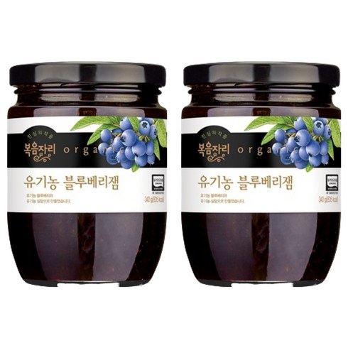 복음자리 유기농 블루베리잼, 340g, 2개