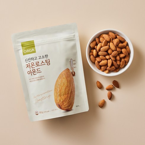 올가홀푸드 저온로스팅 아몬드, 300g, 3개
