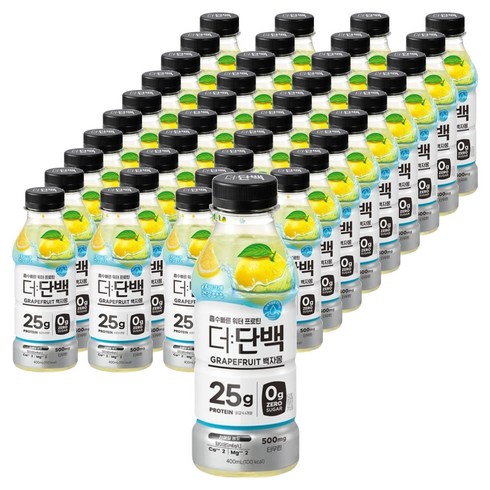 더단백 워터 프로틴 백자몽, 400ml, 40개