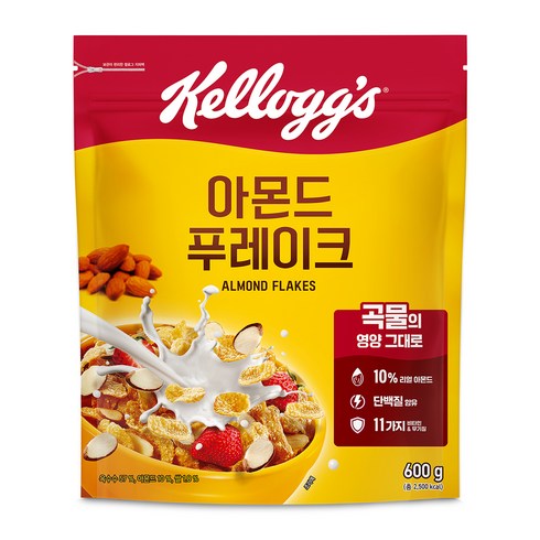 켈로그 아몬드 푸레이크 시리얼, 600g, 1개