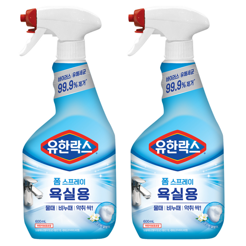 유한락스 욕실청소용 세정제, 600ml, 2개