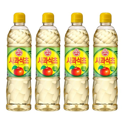 오뚜기 사과식초, 900ml, 4개