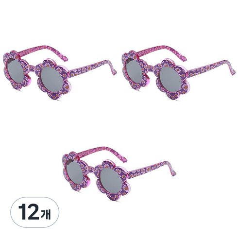 알로데 미니 해바라기 액세서리 안경, TYPE13퍼플꽃B, 12개
