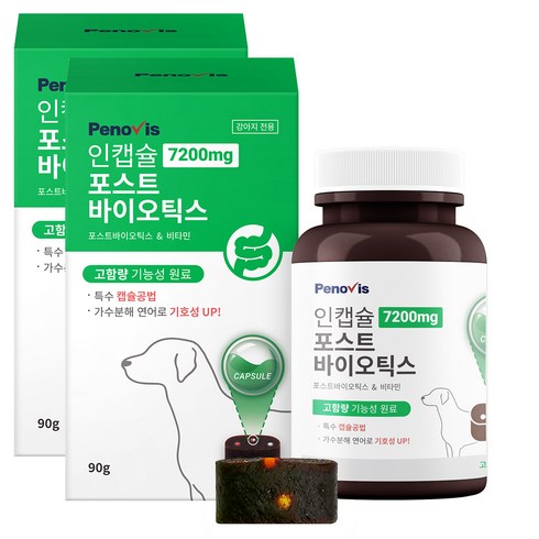 페노비스 강아지 인캡슐 영양제, 90g, 장건강/유산균, 2개