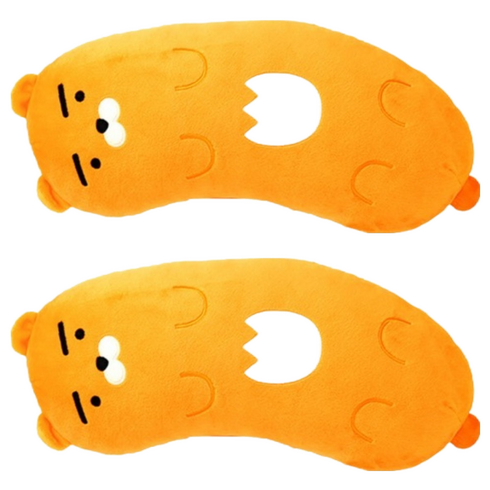 카카오프렌즈 발라당 차량용 목쿠션, 라이언, 2개