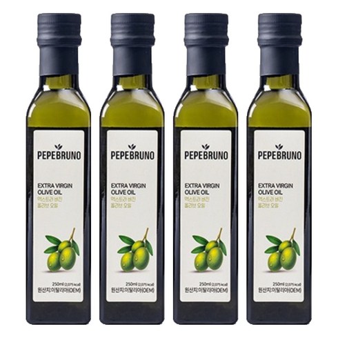 페페브루노 엑스트라버진 올리브오일, 250ml, 4개