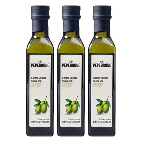 페페브루노 엑스트라버진 올리브오일, 250ml, 3개