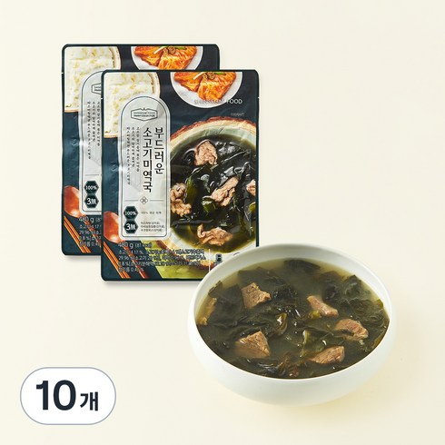 마스터 컬렉션 부드러운 소고기 미역국, 480g, 10개