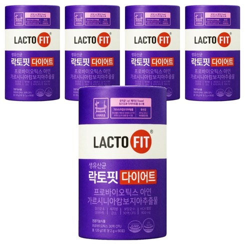 락토핏 다이어트 유산균 60p, 120g, 5개