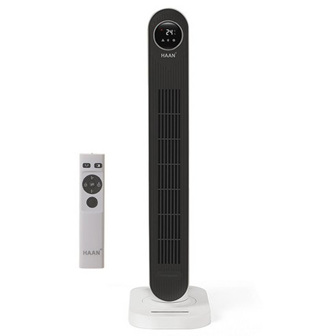 한경희생활과학 초저소음 그래핀 PTC 타워형 온풍기 전기히터, HAAN-P7000a, 화이트 + 블랙