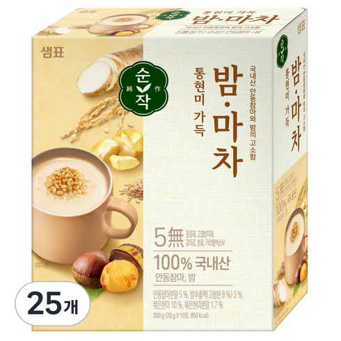 순작 통현미 가득 밤마차, 20g, 10개입, 25개