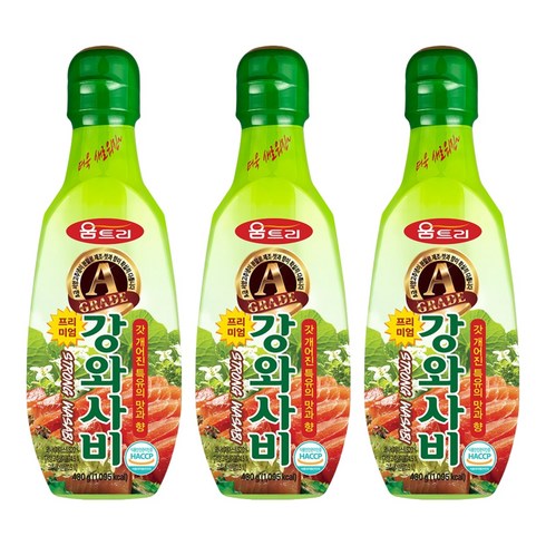 움트리 프리미엄 강와사비, 430g, 3개