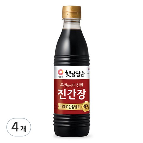 햇살담은 두번달여 더 진한 진간장 골드, 500ml, 4개