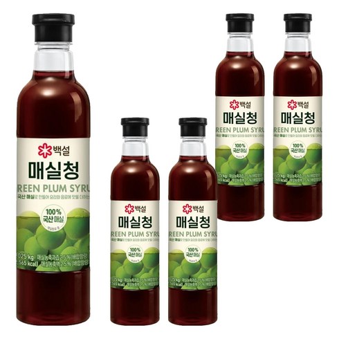 백설 매실청, 1.025kg, 5개