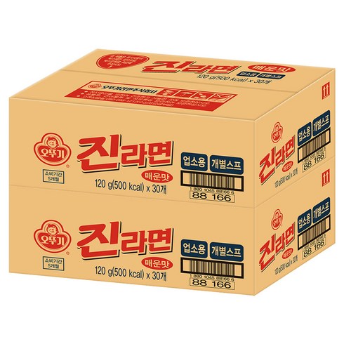 오뚜기 진라면 매운맛 업소용 120g, 60개