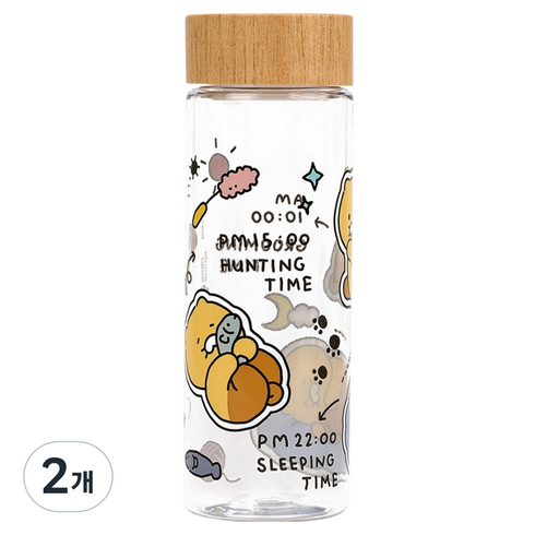 릴팡 춘식이 클리어 보틀, 혼합색상, 500ml, 2개