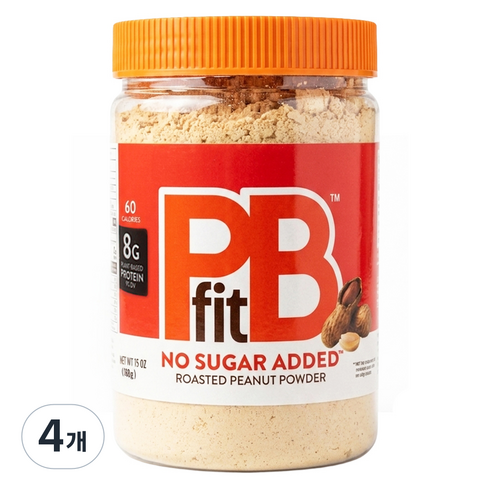 피비핏 노슈가 애디드 땅콩 파우더, 368g, 4개