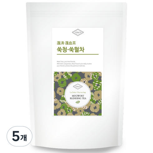 라돌체비타 쑥청차 쑥혈차 삼각티백, 1.2g, 100개입, 5개