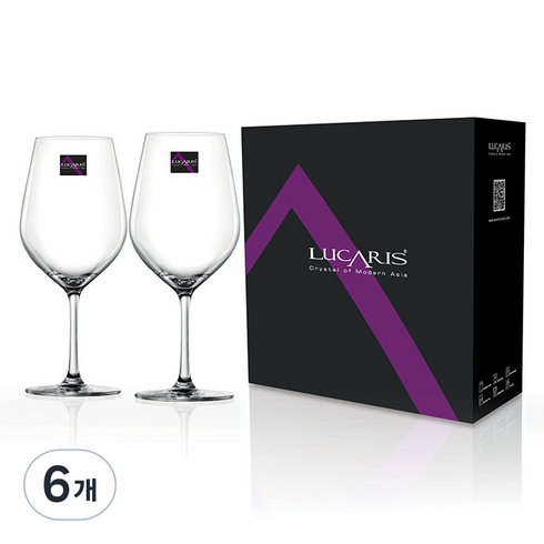 루카리스 오션글라스 도쿄 템테이션 보르도 와인잔, 625ml, 6개