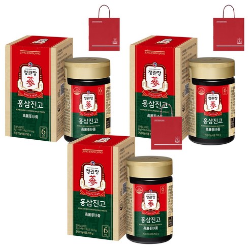 정관장 정품 홍삼진고+쇼핑백, 250g, 3개