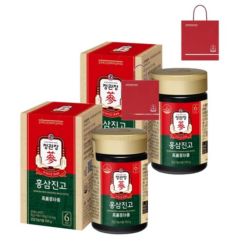 정관장 정품 홍삼진고+쇼핑백, 250g, 2개