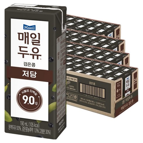 매일두유 검은콩, 190ml, 96개