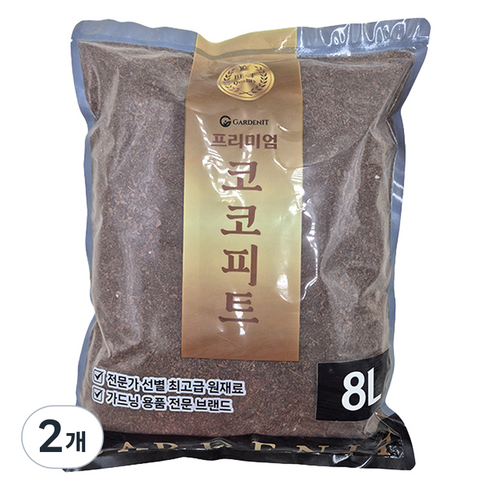 가든잇 프리미엄 중포장 흙 코코피트, 2개, 8L