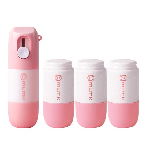 루아르모 택배 송장 감열지 리무버 개인정보 지우개 + 리필 3p 세트, 핑크, 1세트