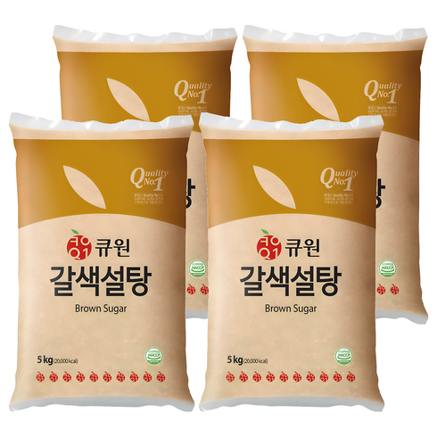 큐원 갈색설탕, 5kg, 4개