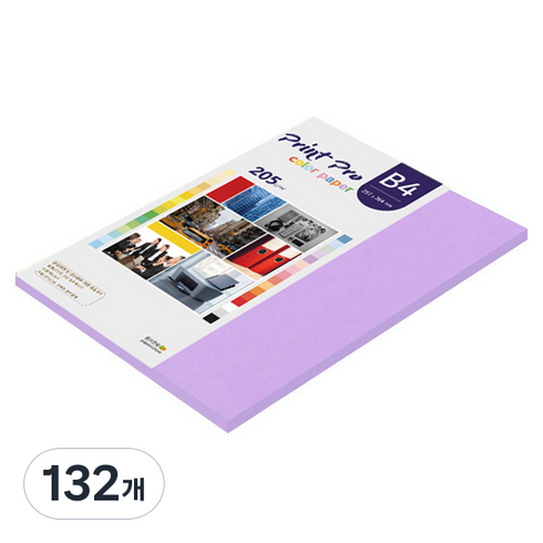 종이문화 프린트프로 두꺼운 칼라 복사지 No 21 퍼플 205g, 132개