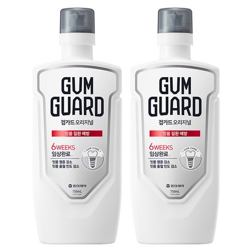 검가드 오리지널 잇몸 질환 예방 구강청결제, 750ml, 2개