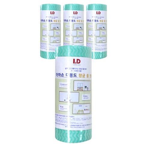 리빙듀오 마마손 롤행주 민트, 50개, 4개