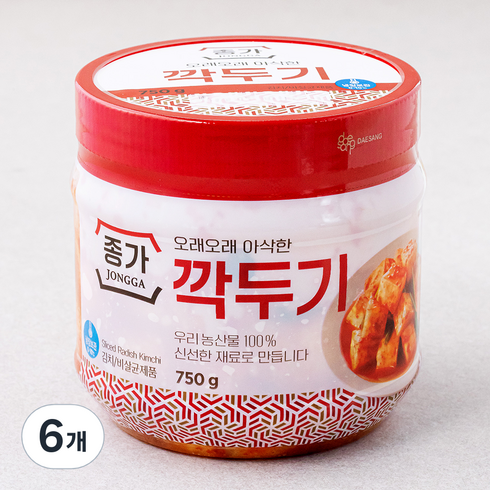 종가 깍두기, 750g, 6개