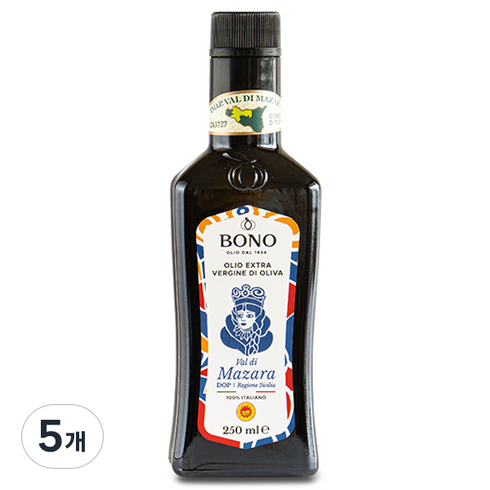 보놀리오 DOP 발 디 마자라 엑스트라버진 올리브오일, 5개, 250ml